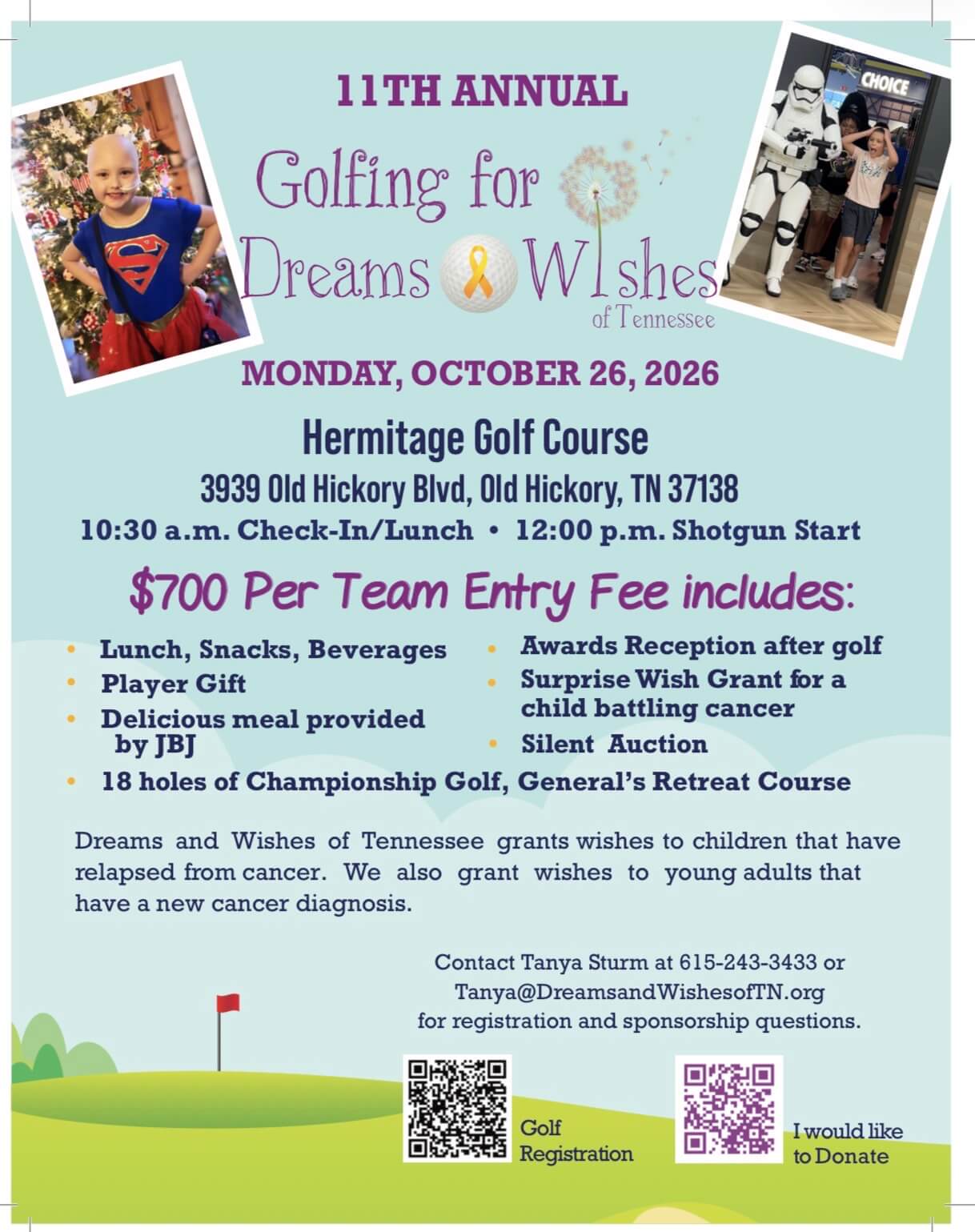 11th Annual Golfing for Dreams and Wishes Hermitage Golf Course